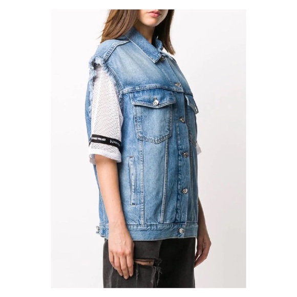 New! Rare LIU JO Disney Minnie Mouse Oversized Denim Vest - Picture 5 of 13